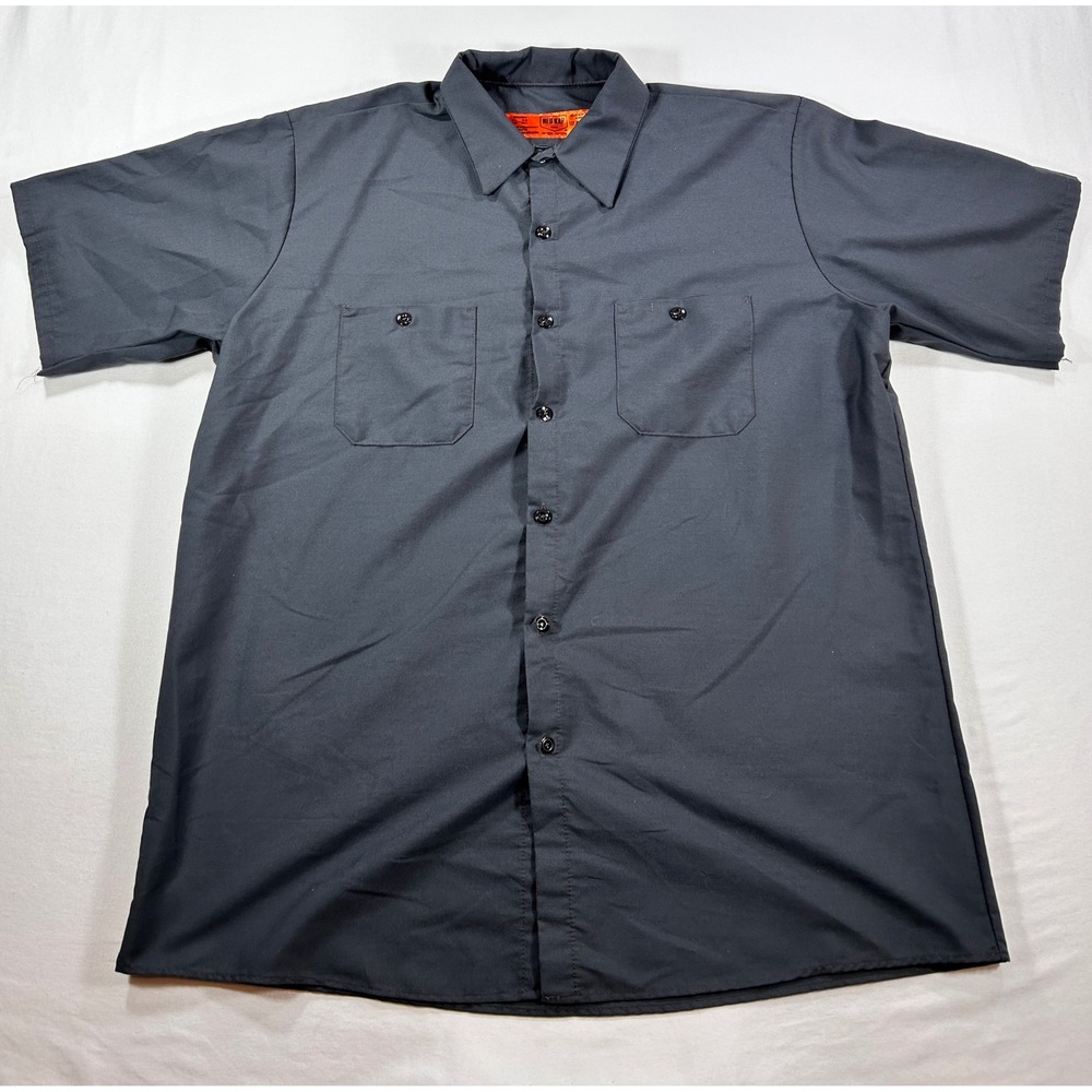 Red Kap Mens XL Gray The Enterprise Since 1892 Graphic Work Shirt SP24CH4